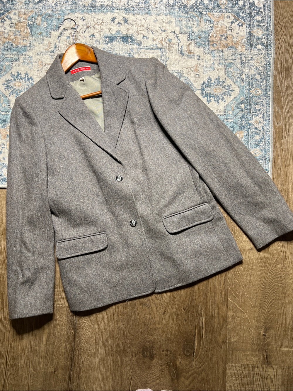 Vintage Halston Wool Blazer & Skirt Suit